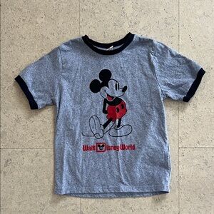 Disney Kids Retro Mickey Mouse Blue Ringer T-Shirt